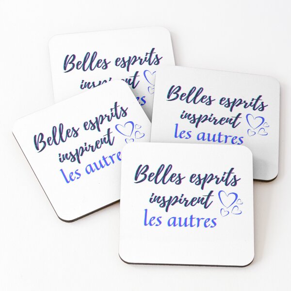Item preview, Beautiful mind inspire others - popular french quotes theme gifts (dark blue) designed and sold by RebelliousRosee.