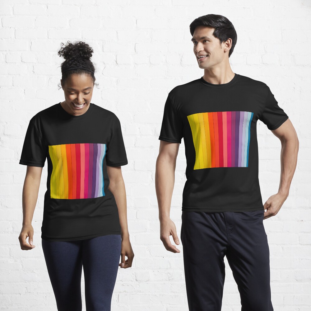 Stylized Rainbow Active T-Shirt