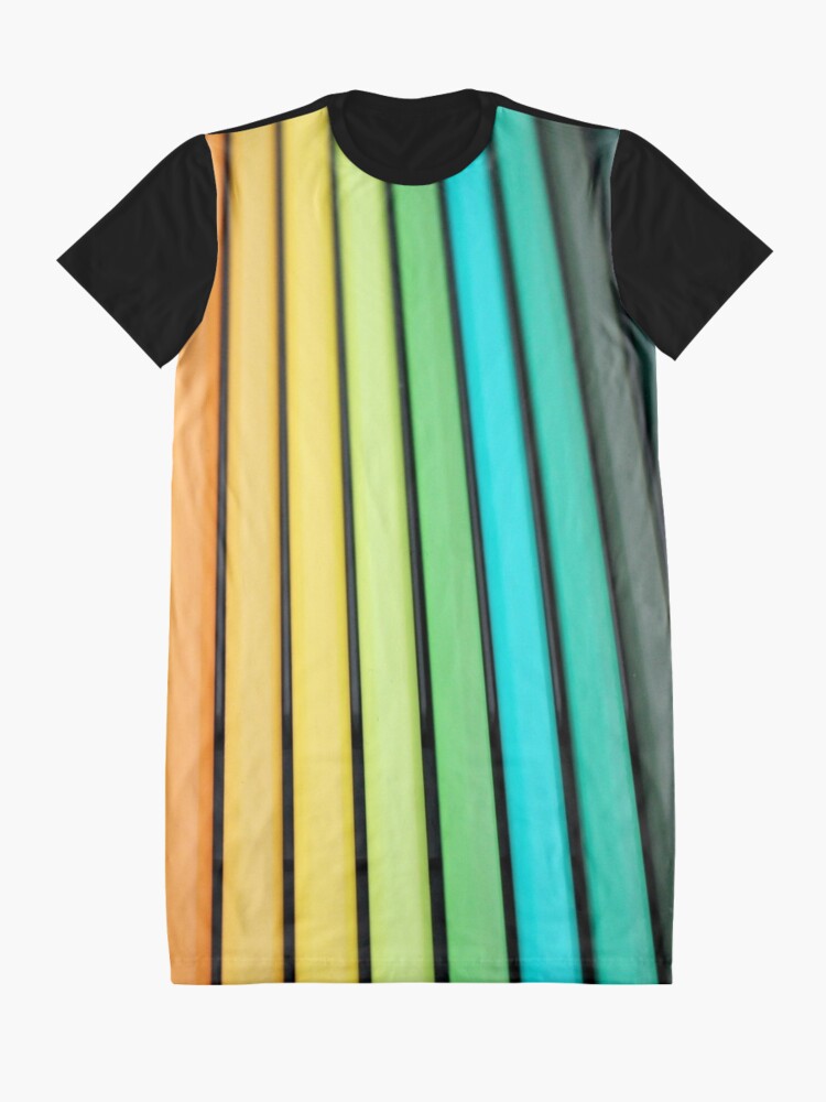 Alternate view of Stylized Rainbow  Graphic T-Shirt Dress
