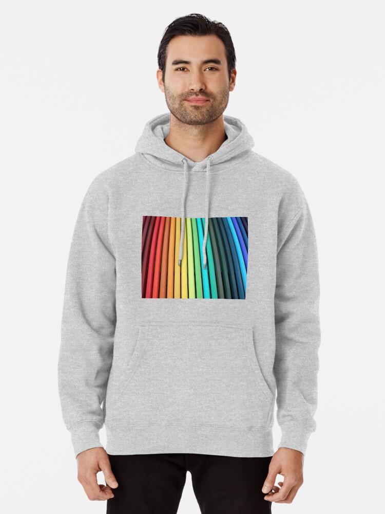 Pullover Hoodie, Stylized Rainbow  designed and sold by Claudiocmb