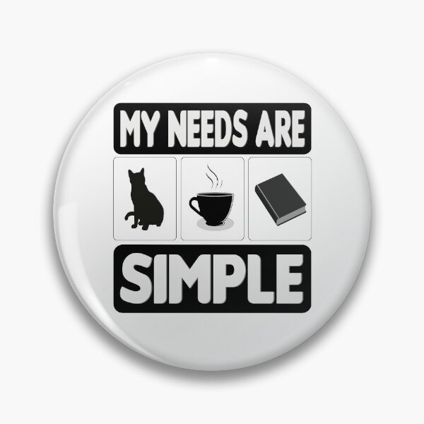 Item preview, my needs are simple - Coffee Cat Books designed and sold by Docartdesign.