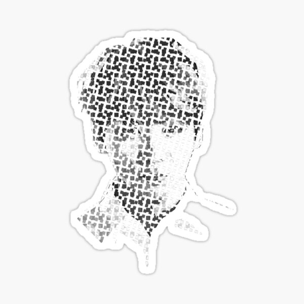 FanArt Addict BW Sticker