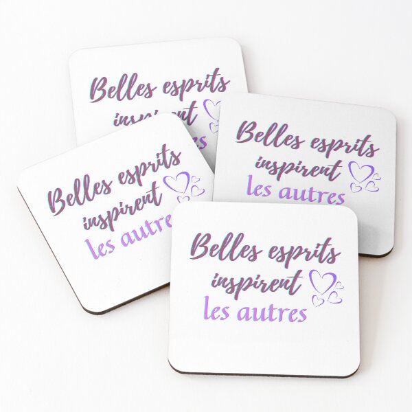 Item preview, Beautiful mind inspire others - popular french quotes theme gifts  designed and sold by RebelliousRosee.