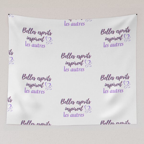 Item preview, Beautiful mind inspire others - popular french quotes theme gifts  designed and sold by RebelliousRosee.