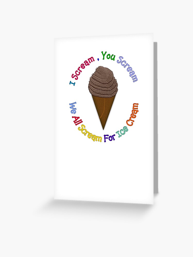 I Scream You Scream, We All Scream For Ice Cream - CREAM iPad Case & Skin  for Sale by Lallinda