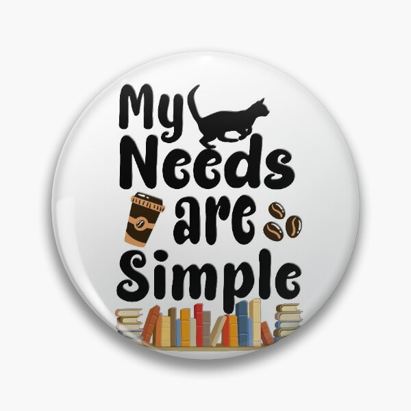 Item preview, my needs are simple - Coffee Cat Books designed and sold by Docartdesign.