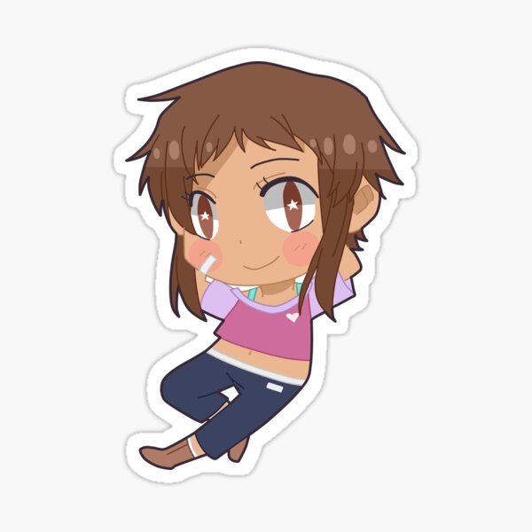 hinata hino mirai nikki chibi sticker sticker by kamidere redbubble redbubble