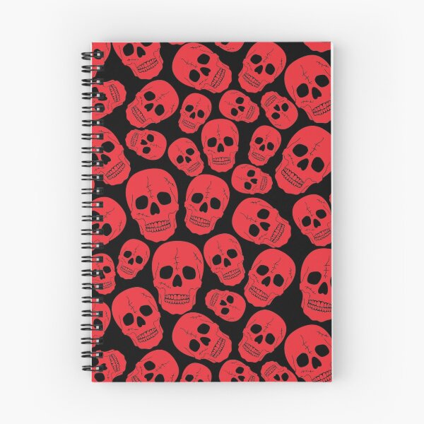 Item preview, Red Halloween Skull on Black designed and sold by pugmom4.