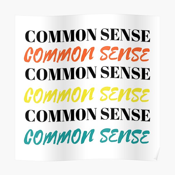 Common sense writing Poster