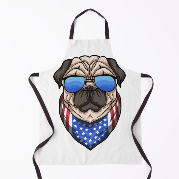 Item preview, American Pug Dog Wearing Sunglasses designed and sold by Caroodoo.