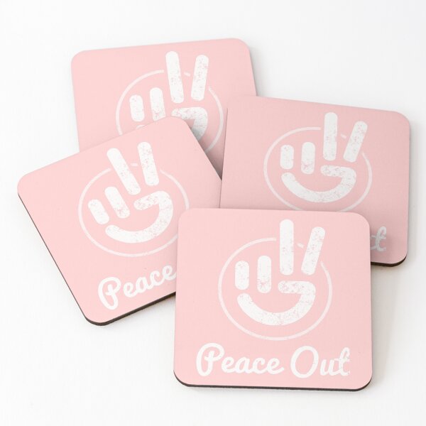 Item preview, Peace Out - Coral designed and sold by PrairieGrouse.