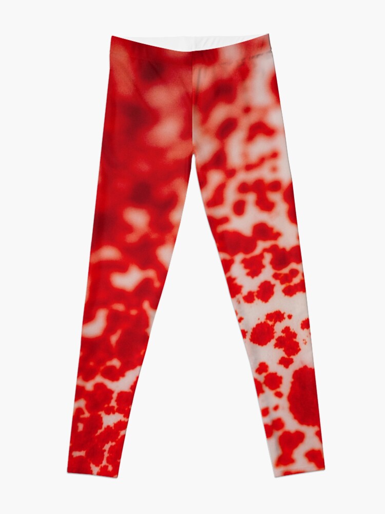 Alternate view of Red and White Color Leggings