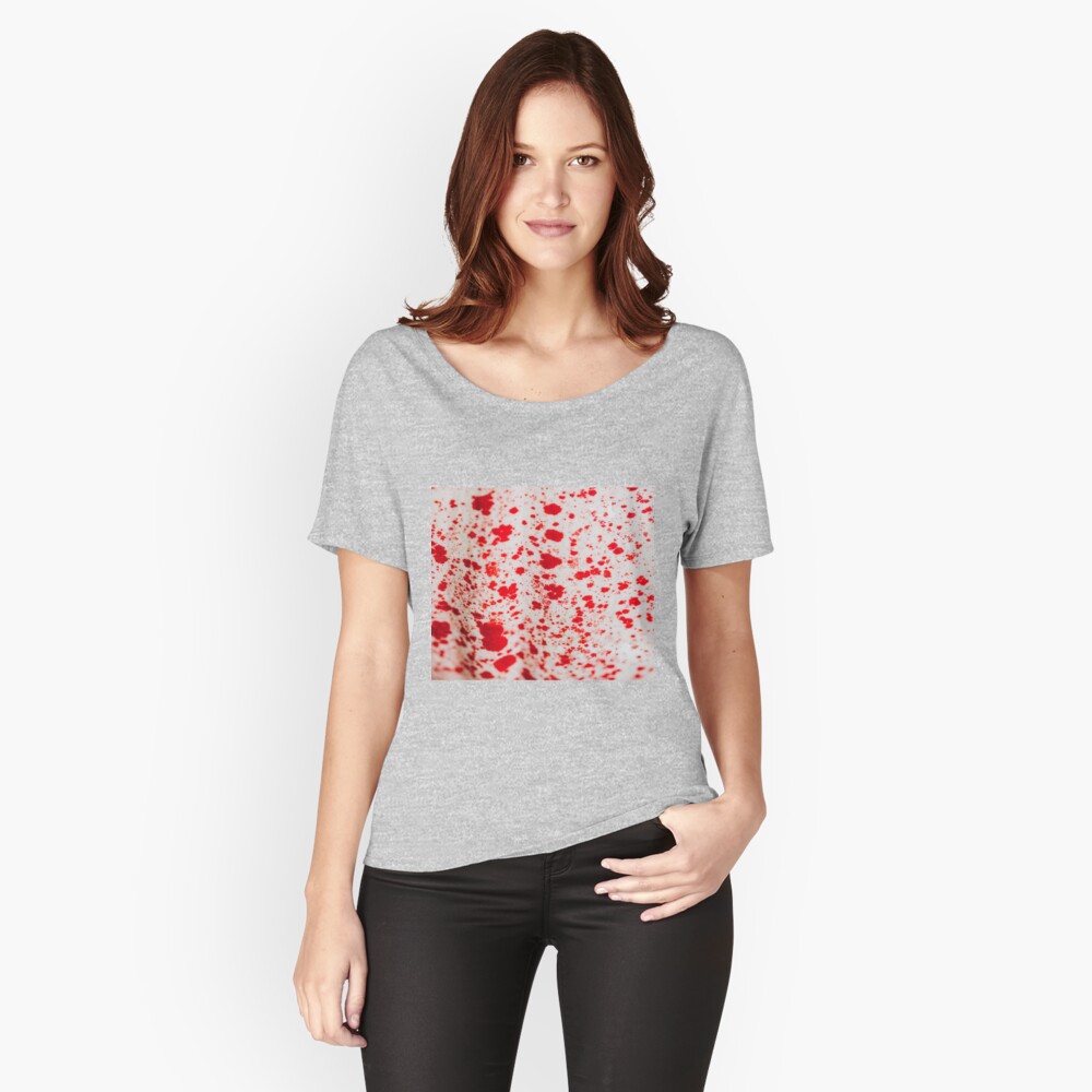 Red and White Color Relaxed Fit T-Shirt