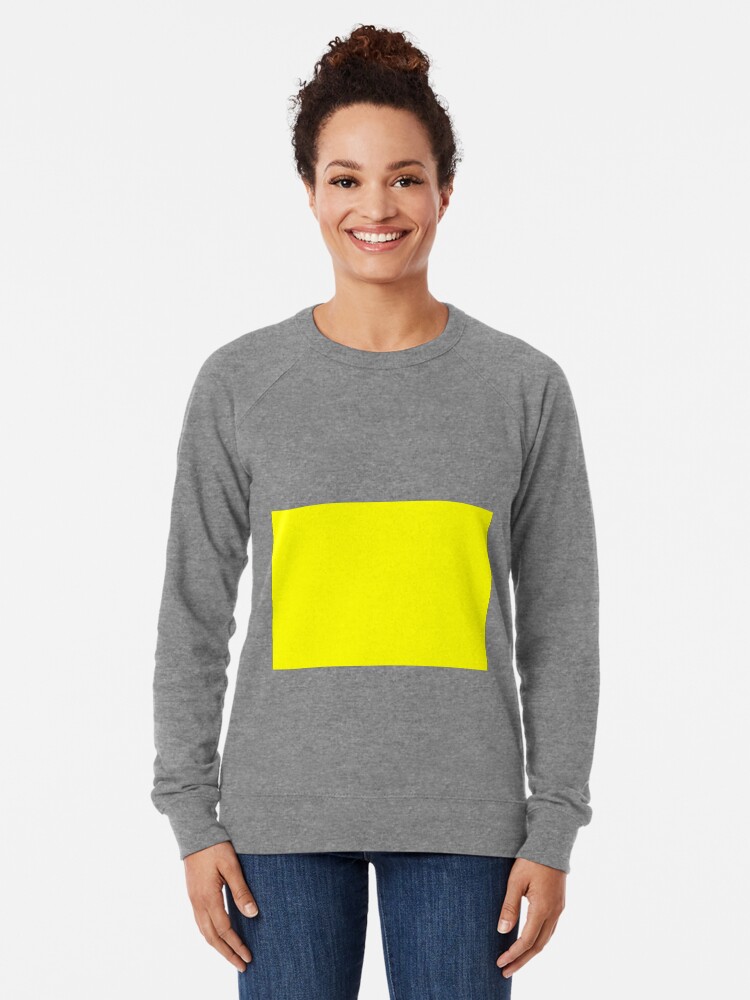 Alternate view of Solid Yellow Color Lightweight Sweatshirt