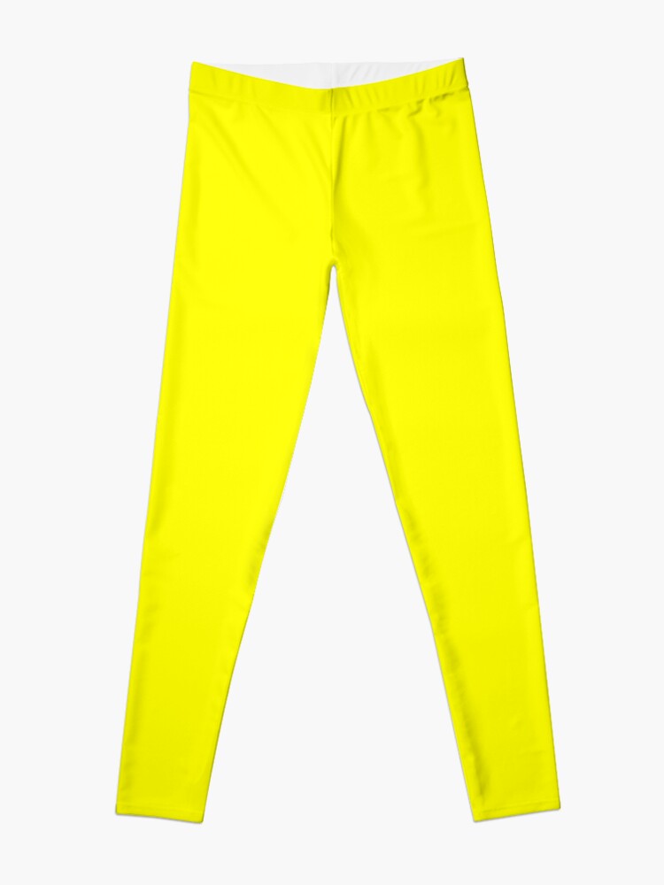 Alternate view of Solid Yellow Color Leggings