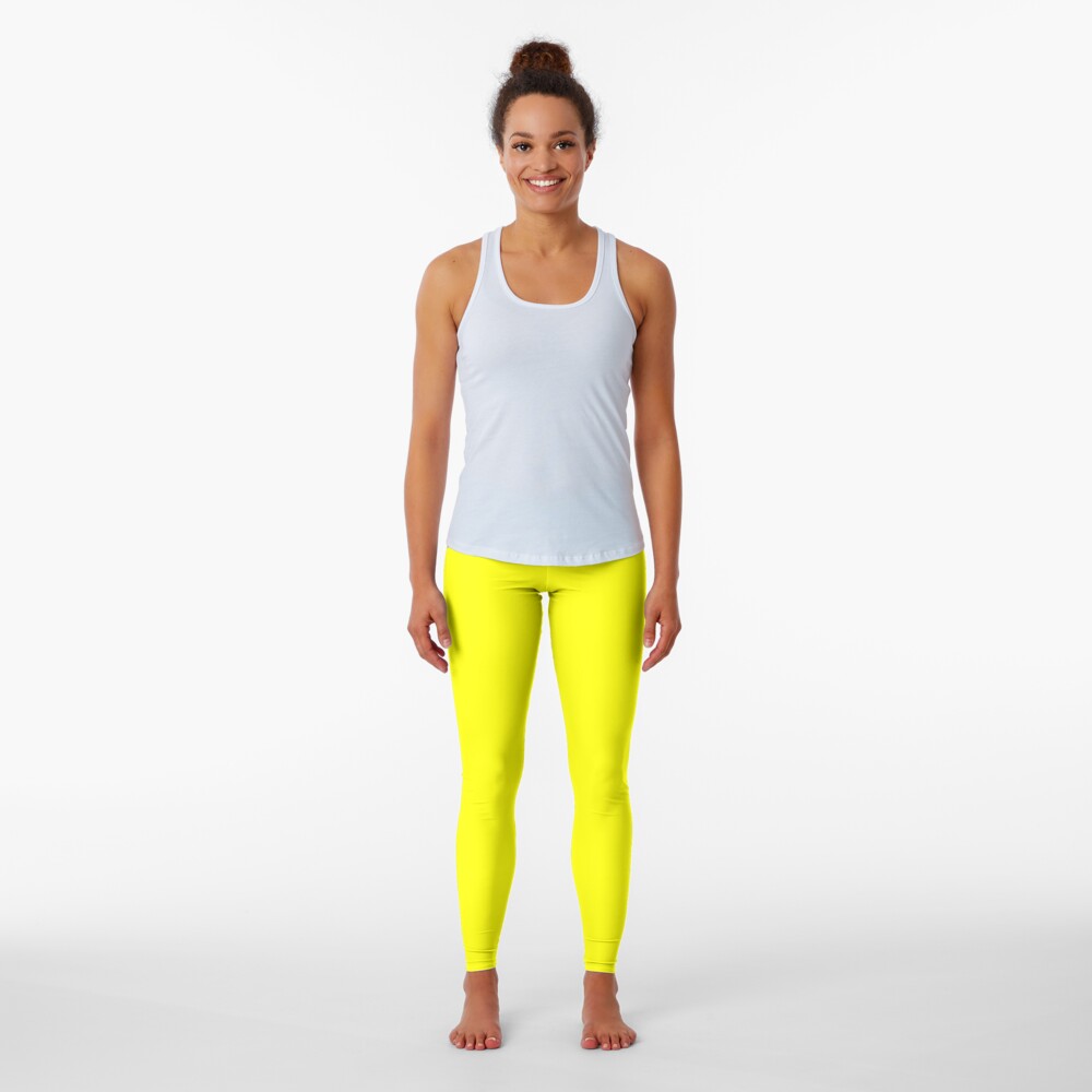 Solid Yellow Color Leggings