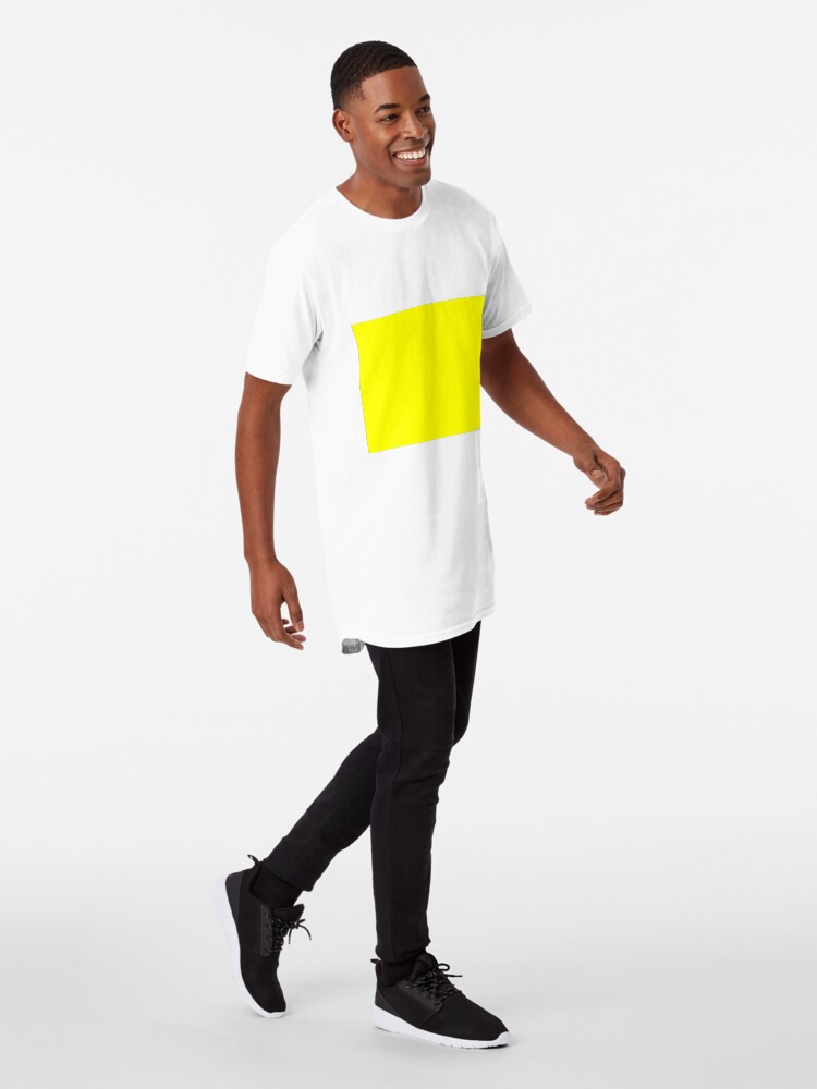 Alternate view of Solid Yellow Color Long T-Shirt