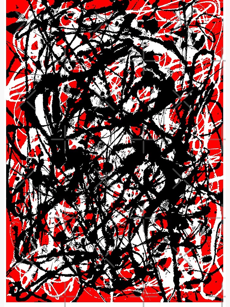 sgv pdf png eps dxf Free Form Abstract art by Jackson Pollock Vectorized Remastered