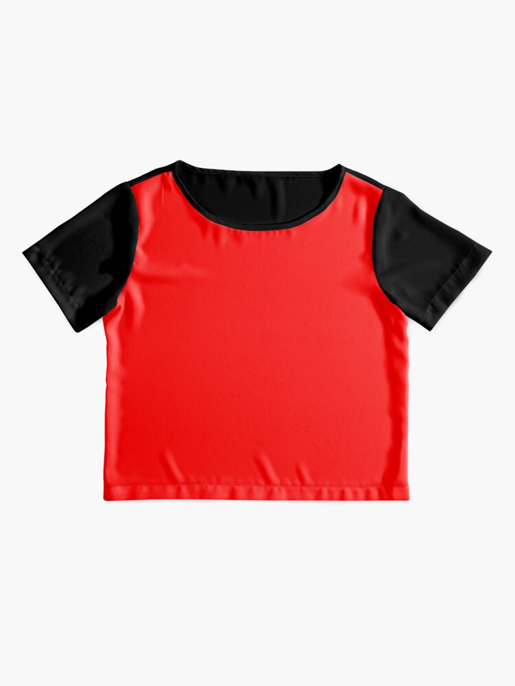 Alternate view of Solid Red Color Chiffon Top