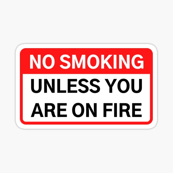Item preview, NO SMOKING UNLESS YOU ARE ON FIRE designed and sold by Axley.