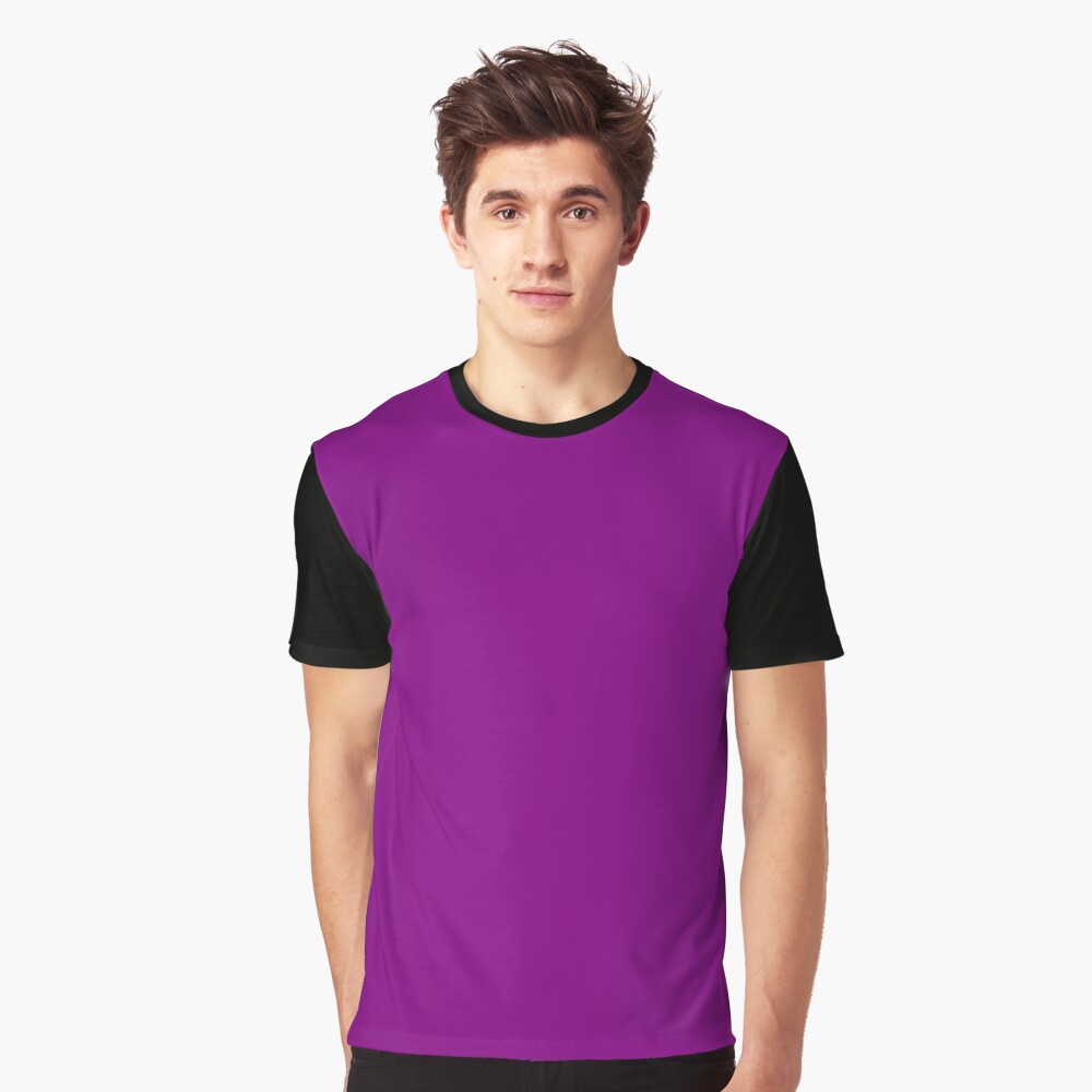 Solid Pupple Color Graphic T-Shirt