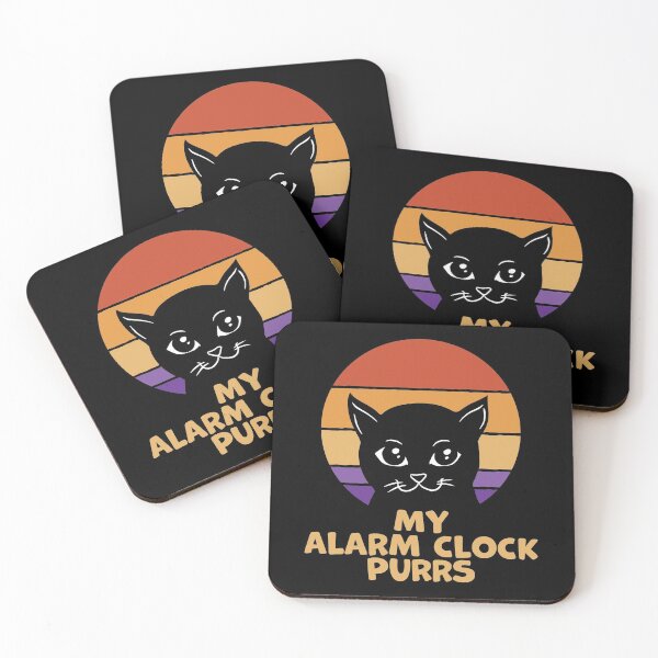 Item preview, My Alarm Clock Purrs Meows Cute Cat Lover Retro Kitten designed and sold by RJ-Art.