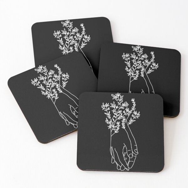 Item preview, Floral Holding Hands Outline | Praying Hands Outline designed and sold by SoulmaTee-2021.