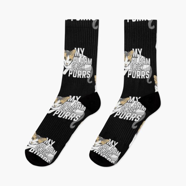 Artikelvorschau, Mein Wecker Purrs Meows Cute Cat Lover Novelty Kitten entworfen und verkauft von RJ-Art.