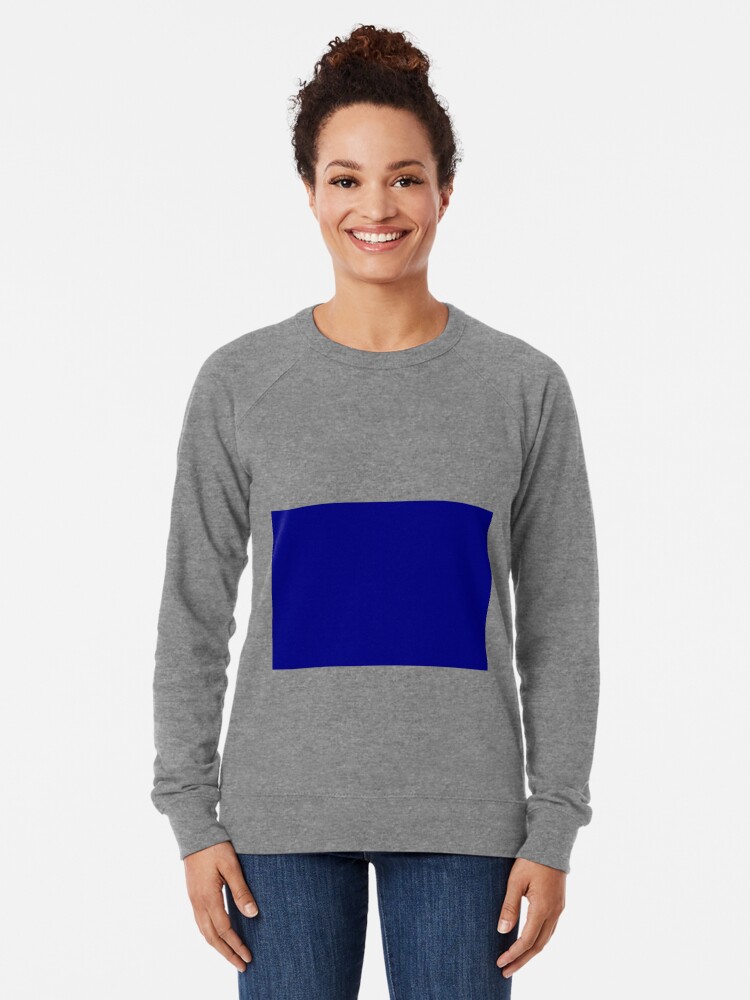 Alternate view of Solid Navy Color Lightweight Sweatshirt