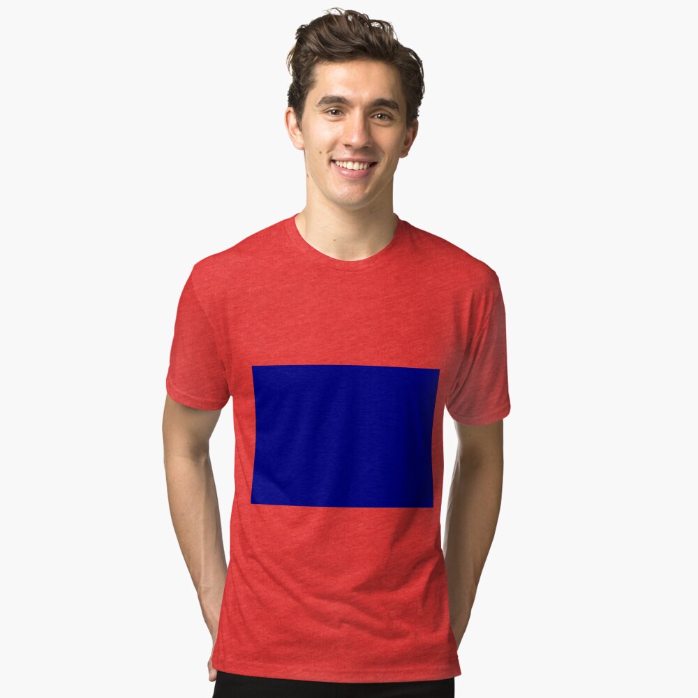 Solid Navy Color Tri-blend T-Shirt