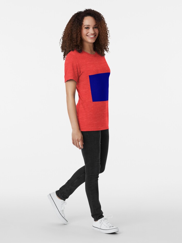 Alternate view of Solid Navy Color Tri-blend T-Shirt