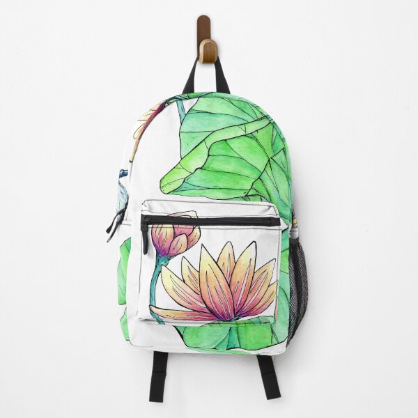 Item preview, Watercolor dragonfly and water lilies designed and sold by ShaunaMcc.