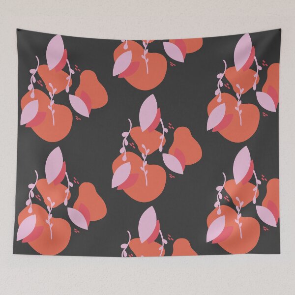 Item preview, Orange e pinl flowers and organic shapes designed and sold by O Estúdio Gráfico - Mylla Ghdv.