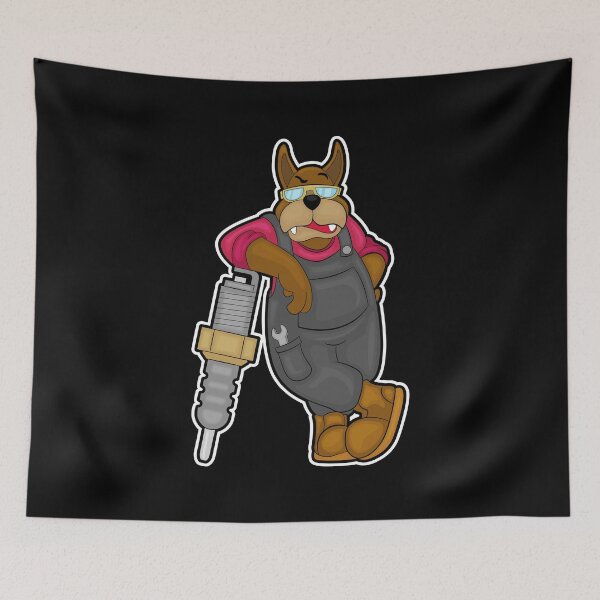 Item preview, Dog Mechanic Spark plug Workshop designed and sold by Snabdesign84.