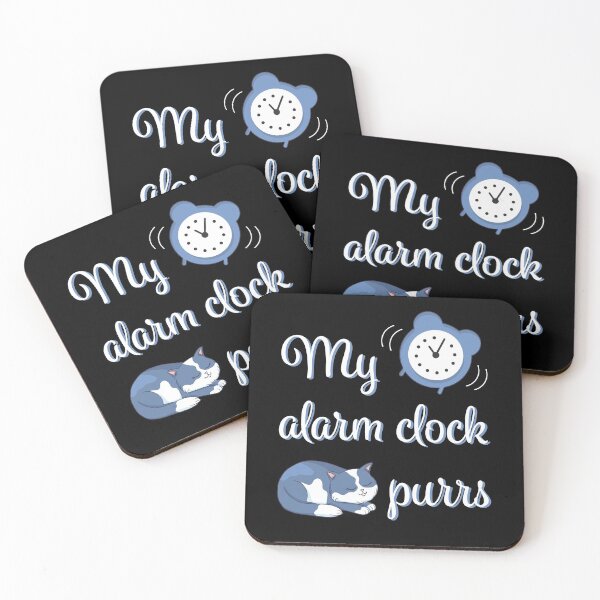 Item preview, My Alarm Clock Purrs Meows Cute Cat Lover Novelty Kitten designed and sold by RJ-Art.