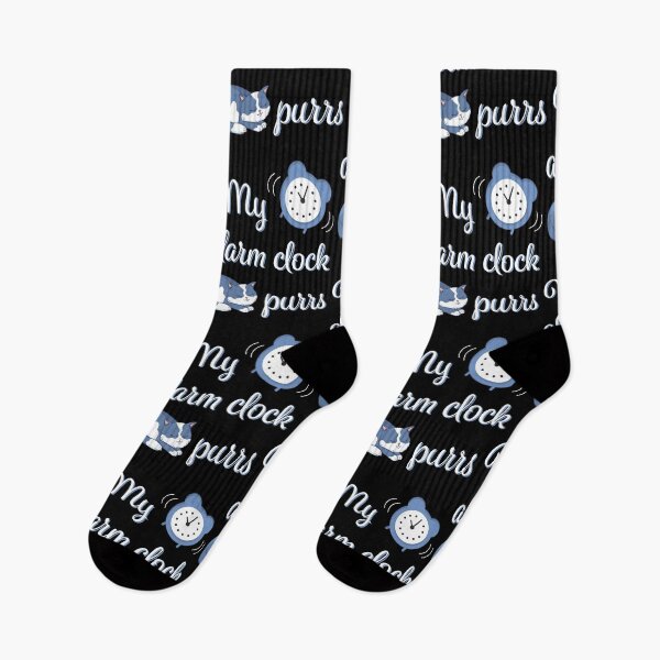 Artikelvorschau, Mein Wecker Purrs Meows Cute Cat Lover Novelty Kitten entworfen und verkauft von RJ-Art.