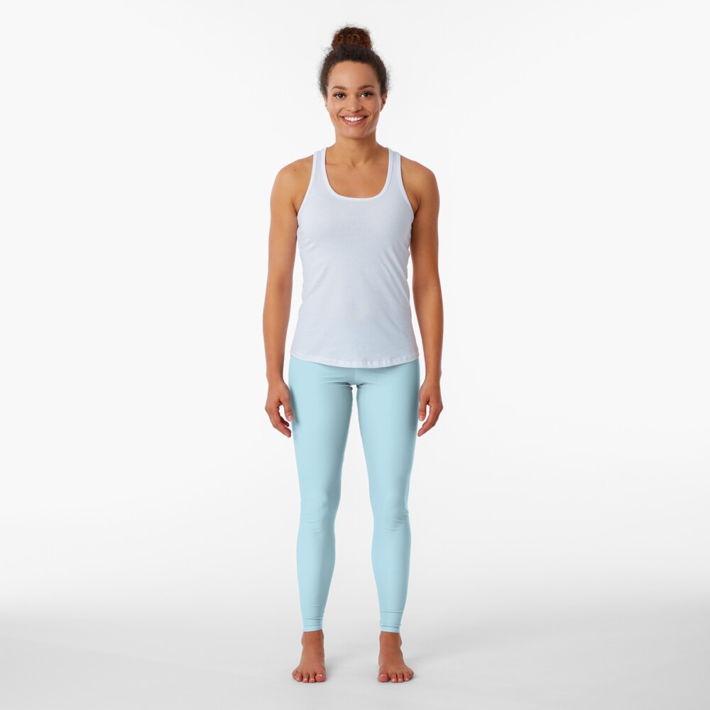 Color Light Blue Solid Leggings