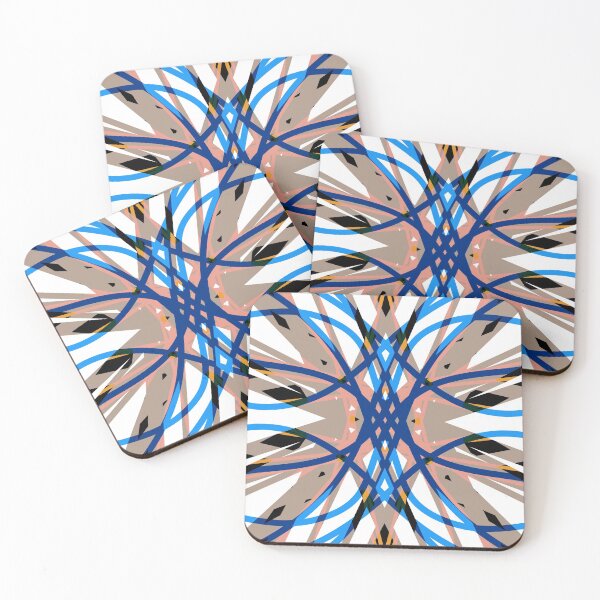 Item preview, Summer Blue Grey White Pink Geometric Design Pattern  designed and sold by PatternPerfect.