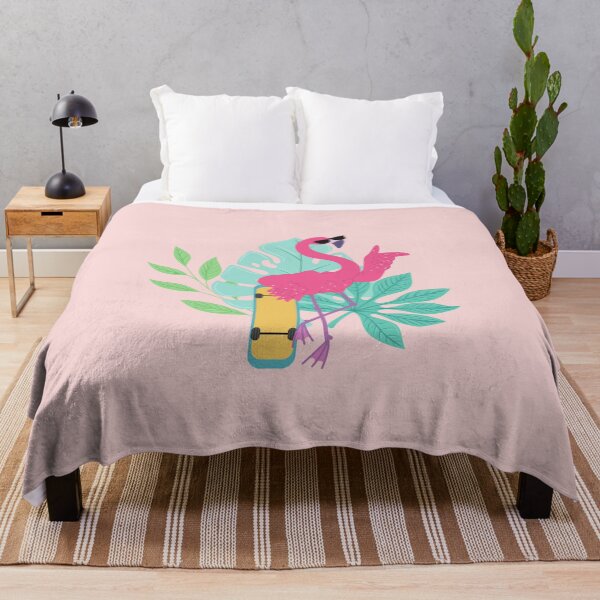 Item preview, Flamingo with Skateboard designed and sold by JDWCreations.