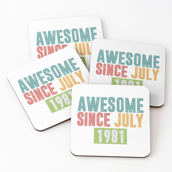Item preview, AWESOME SINCE JULY 1981 VINTAGE designed and sold by LinkunShop.