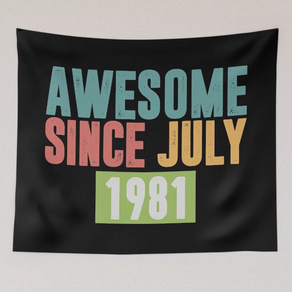 Item preview, AWESOME SINCE JULY 1981 VINTAGE designed and sold by LinkunShop.