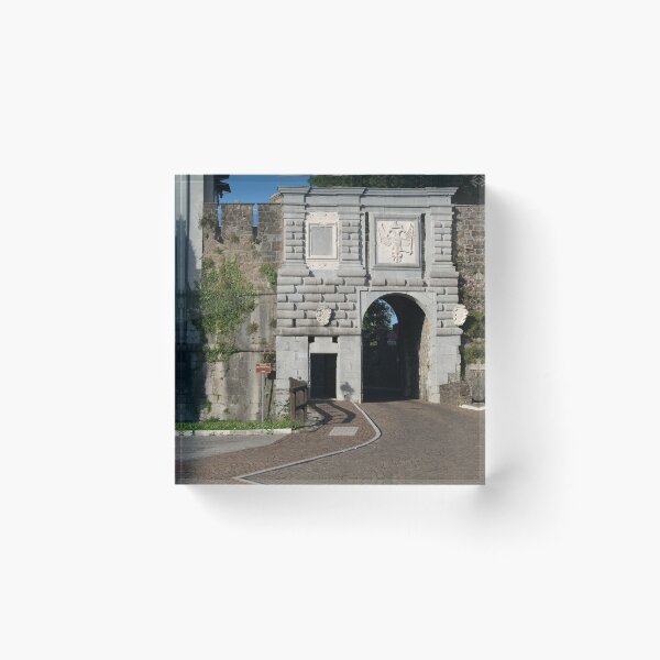 Item preview, Gorizia, Italy. The castle. It stands between the walls of the ancient village, what medieval sources cite as Upper Land. Friuli Venezia Giulia. Sunny spring afternoon day. designed and sold by Maurizio Fabbroni.