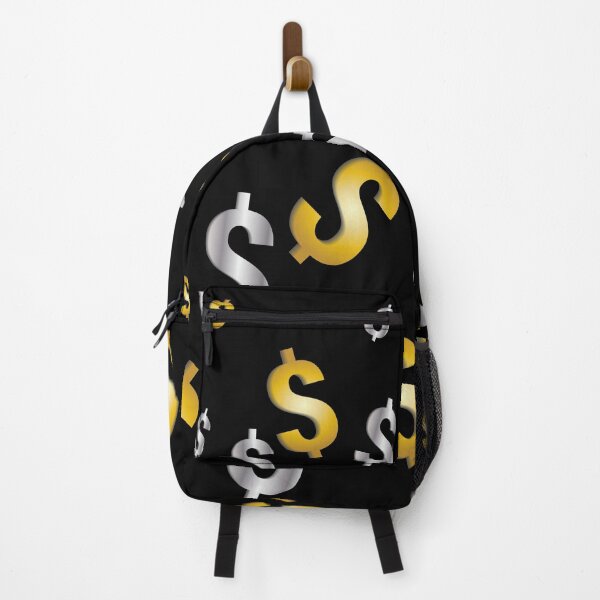 Item preview, Gold and silver dollar signs on black background designed and sold by Murza.