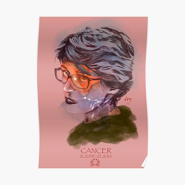 zodiac constellation portrait Cancer Poster