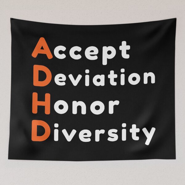 Item preview, Accept Deviation Honor Diversity ADHD Quote designed and sold by Color-Sparkle.