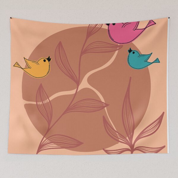 Item preview, Birds with fallen leaves..  designed and sold by kkanchan.
