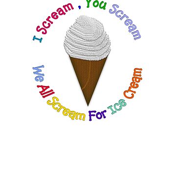 I Scream You Scream , We All Scream For Ice Cream iPad Case