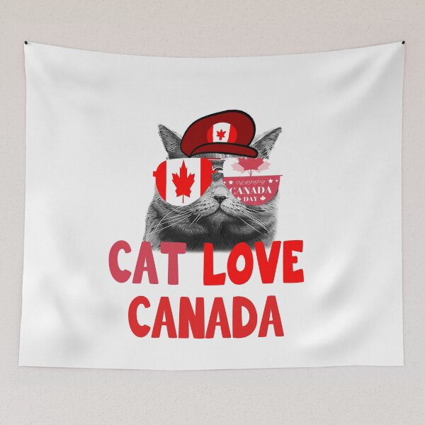 Item preview, CAT I LOVE CANADA, HAPPY CANADADAY 2021 designed and sold by CARDWELL-COWEL.