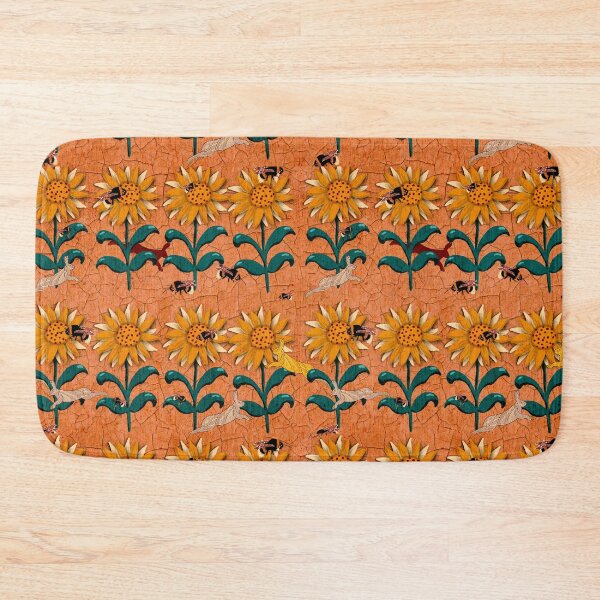 Item preview, Sunflowers, bees and bunnies in a row designed and sold by sueshormanart.