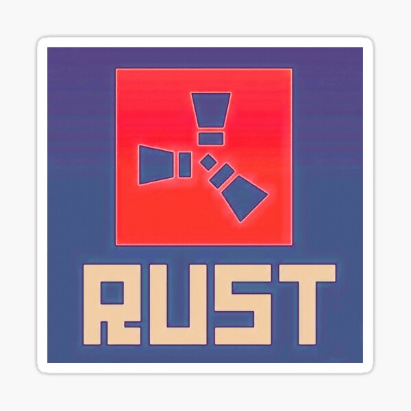 rust video game logo decal
